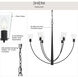 Jheni 6 Light 36 inch Matte Black Chandelier Ceiling Light