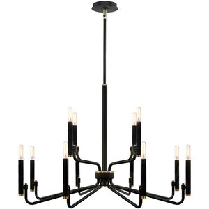 Bedford LED 32 inch Matte Black Chandelier Ceiling Light