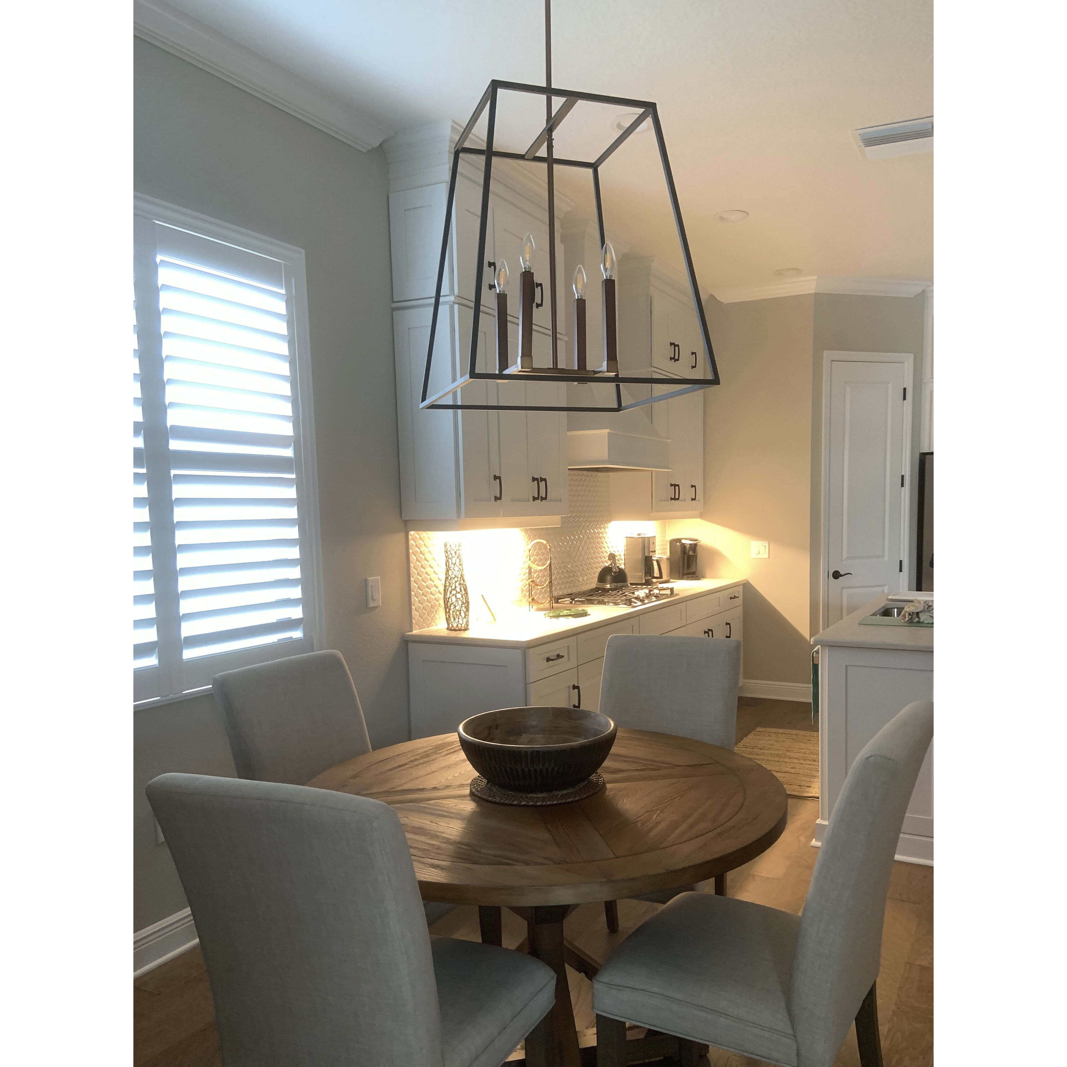 Fulton 4 Light 22 inch Bronze with Heirloom Brass Indoor Foyer Light Ceiling Light