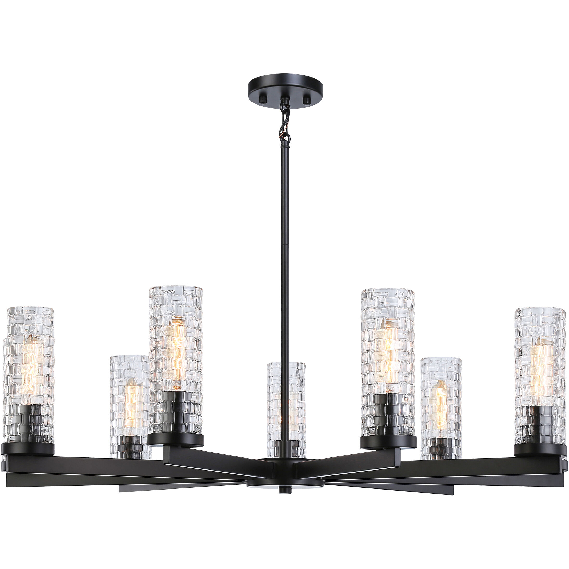 Weaver 9 Light 36 inch Black Pendant Ceiling Light