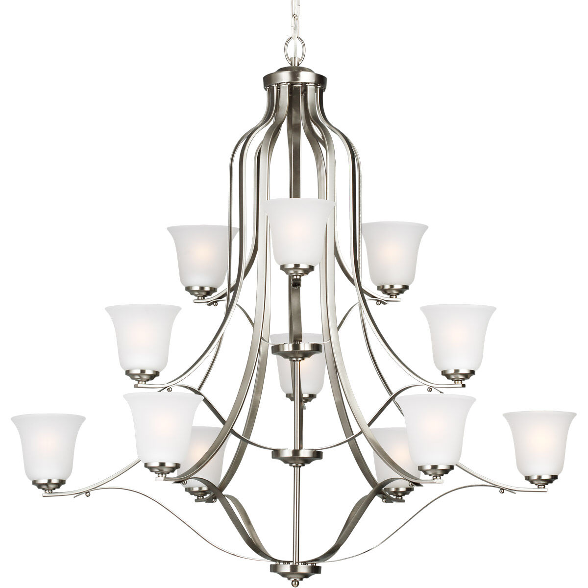Emmons 12 Light 44.5 inch Brushed Nickel Chandelier Ceiling Light