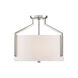 Elara 3 Light 15 inch Polished Nickel Semi-Flush Ceiling Light