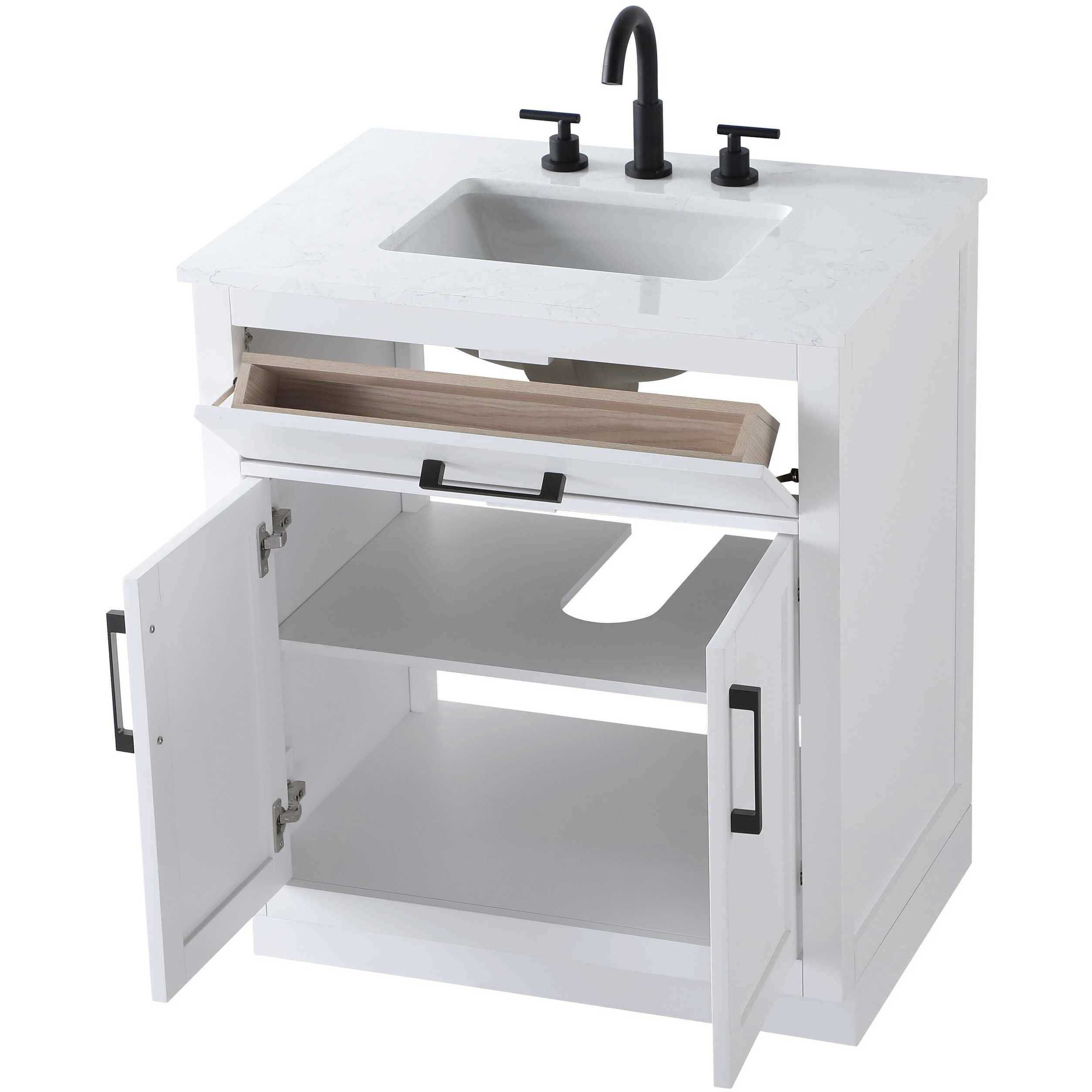 Alden 30 X 35 inch White Bathroom Vanity Cabinet