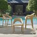 Kavali Natural Honey and Oyster White Outdoor Dining Chair