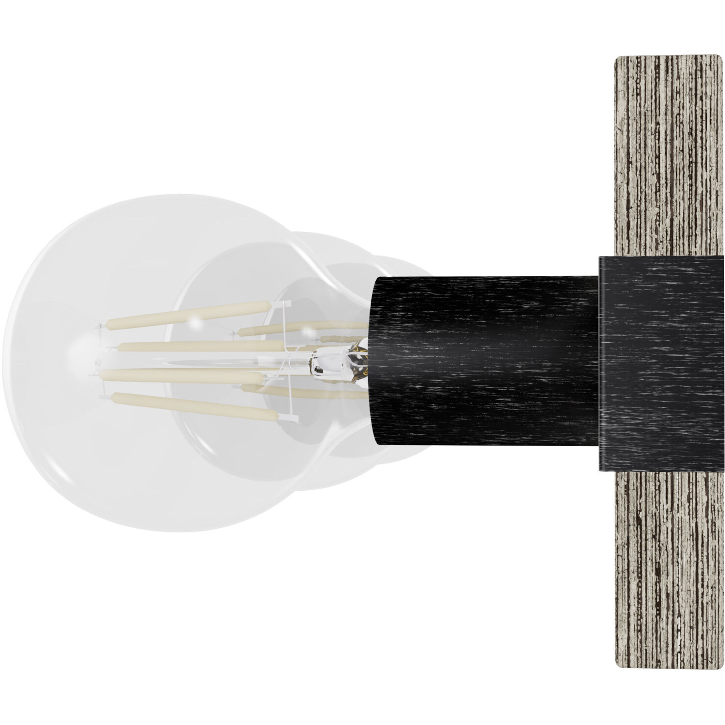 Donelson 3 Light 18.5 inch Brushed Iron and Barnwood Vanity Light Wall Light, Small