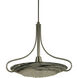 Brocatto 1 Light 27 inch Mahogany Bronze with Gold Leaf Glass Shade Pendant Ceiling Light