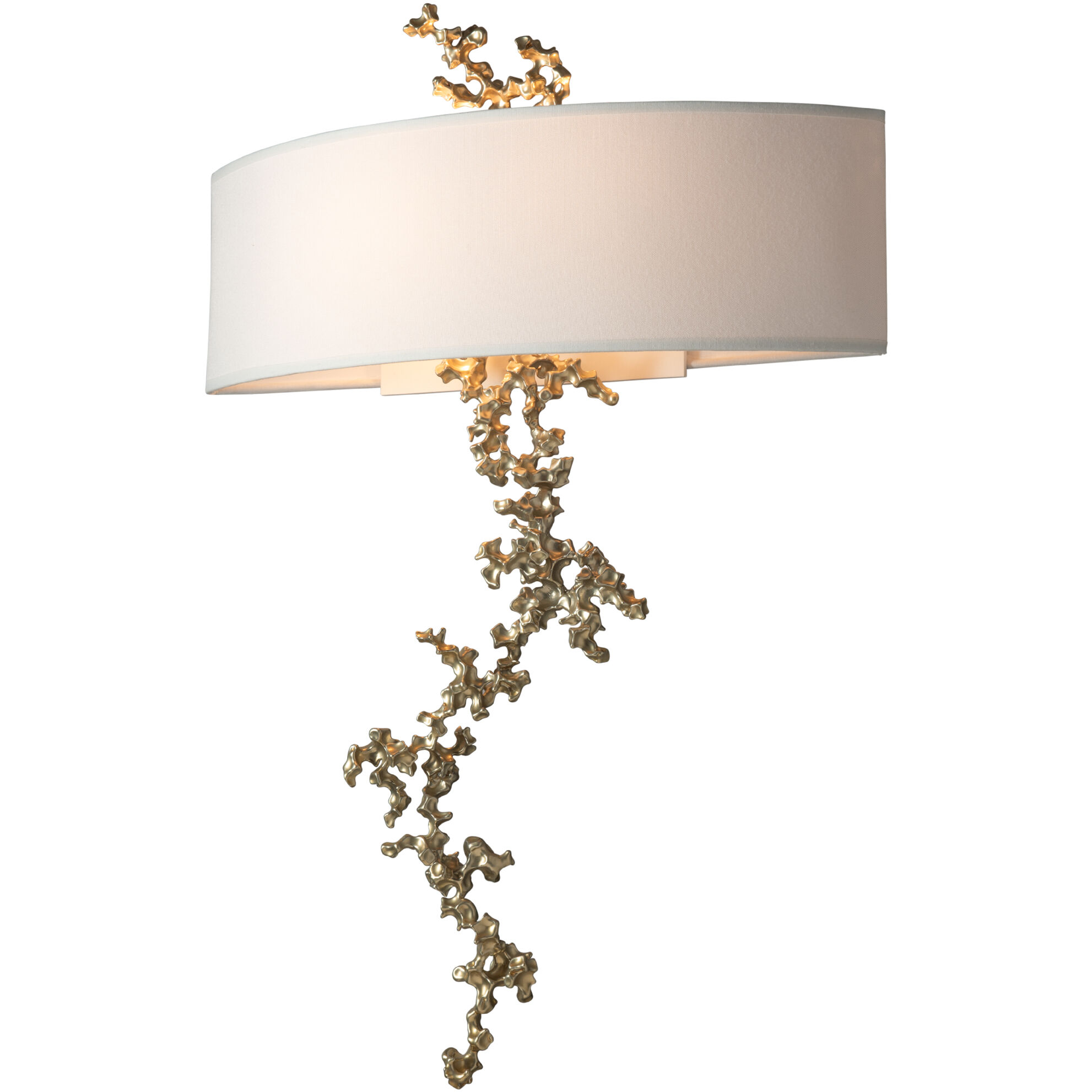 Coral Sconce Wall Light in Modern Brass
