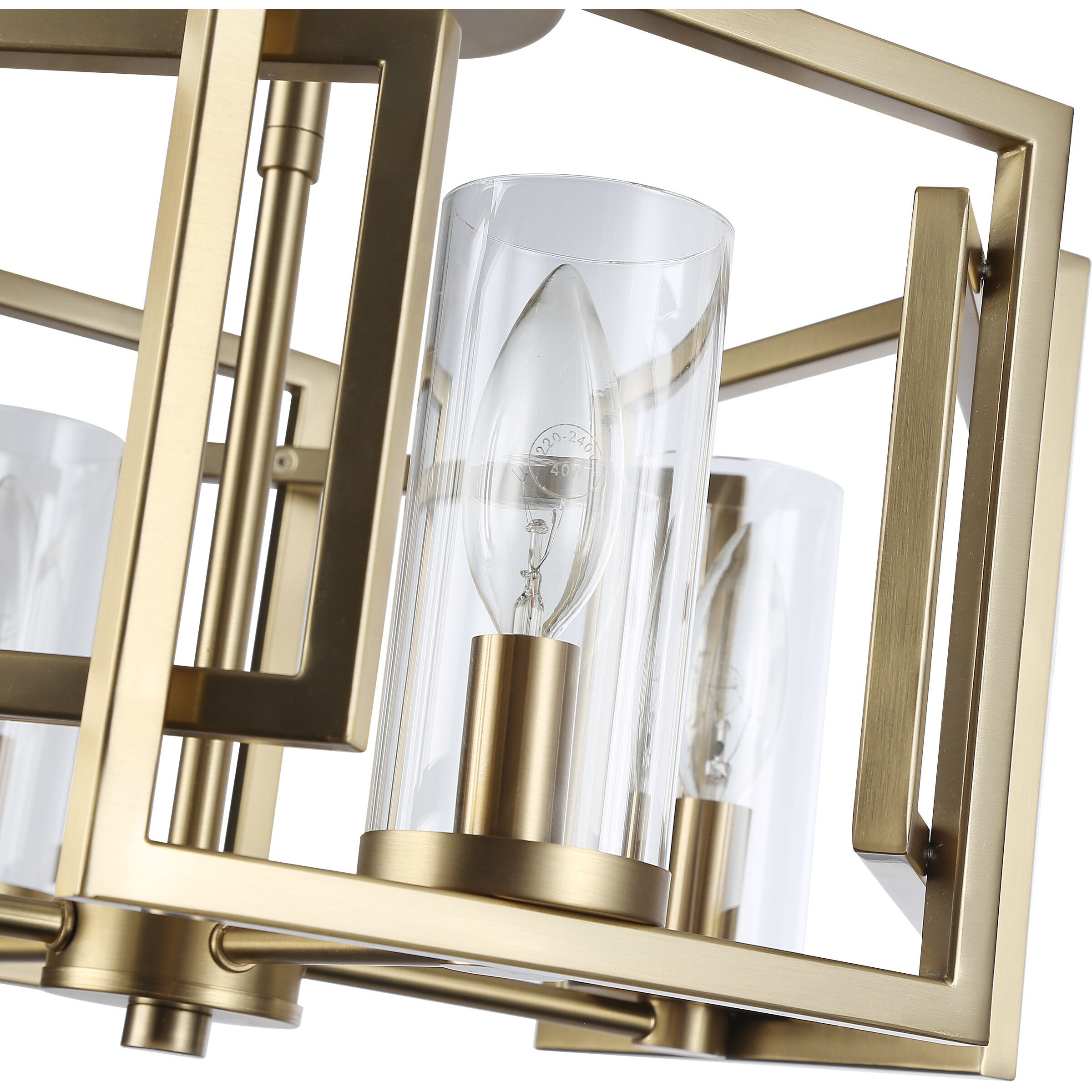 Marco 4 Light 16 inch Brushed Champagne Brass Flush Mount Ceiling Light