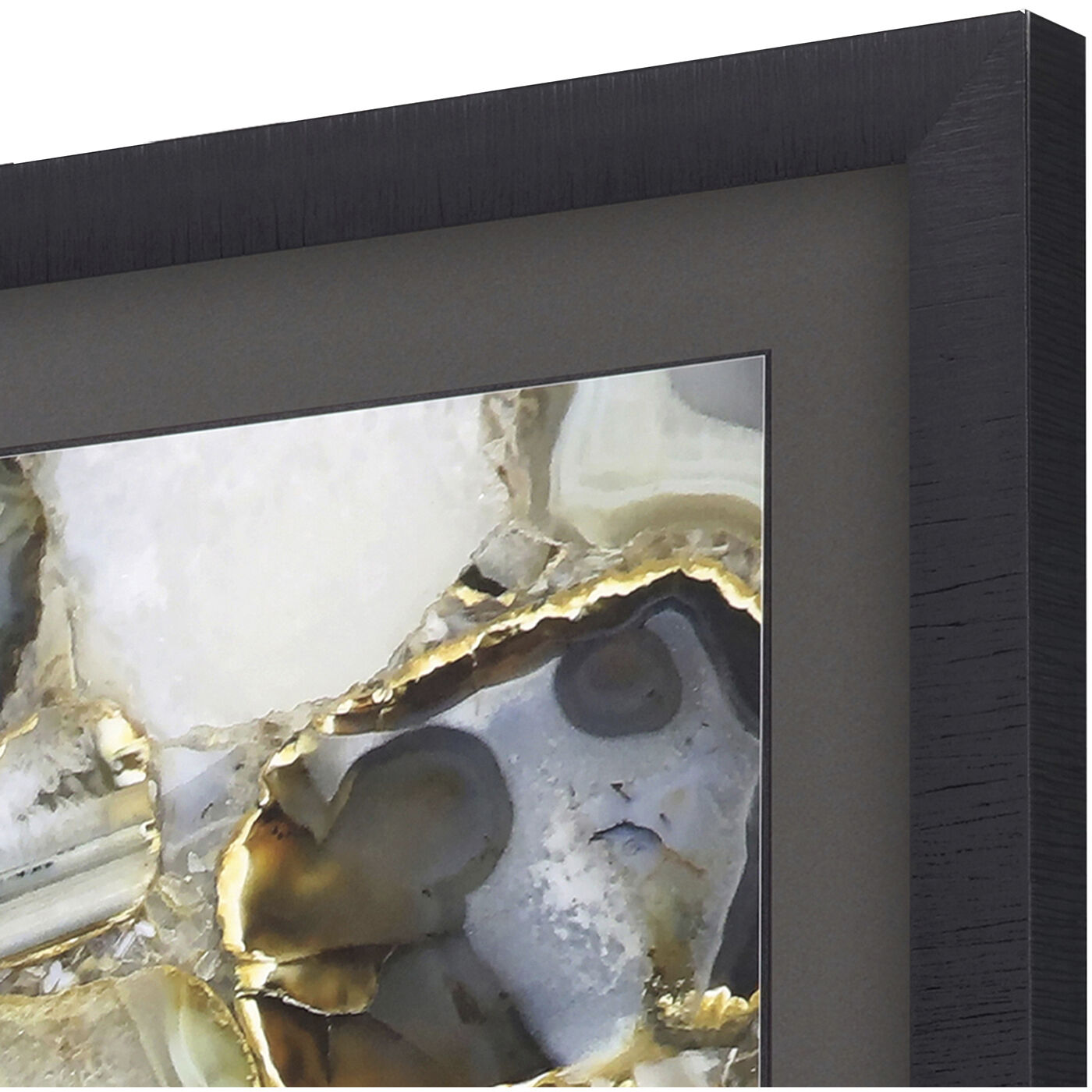 Geometrics Gray and Black and Brown and Neutral Framed Art