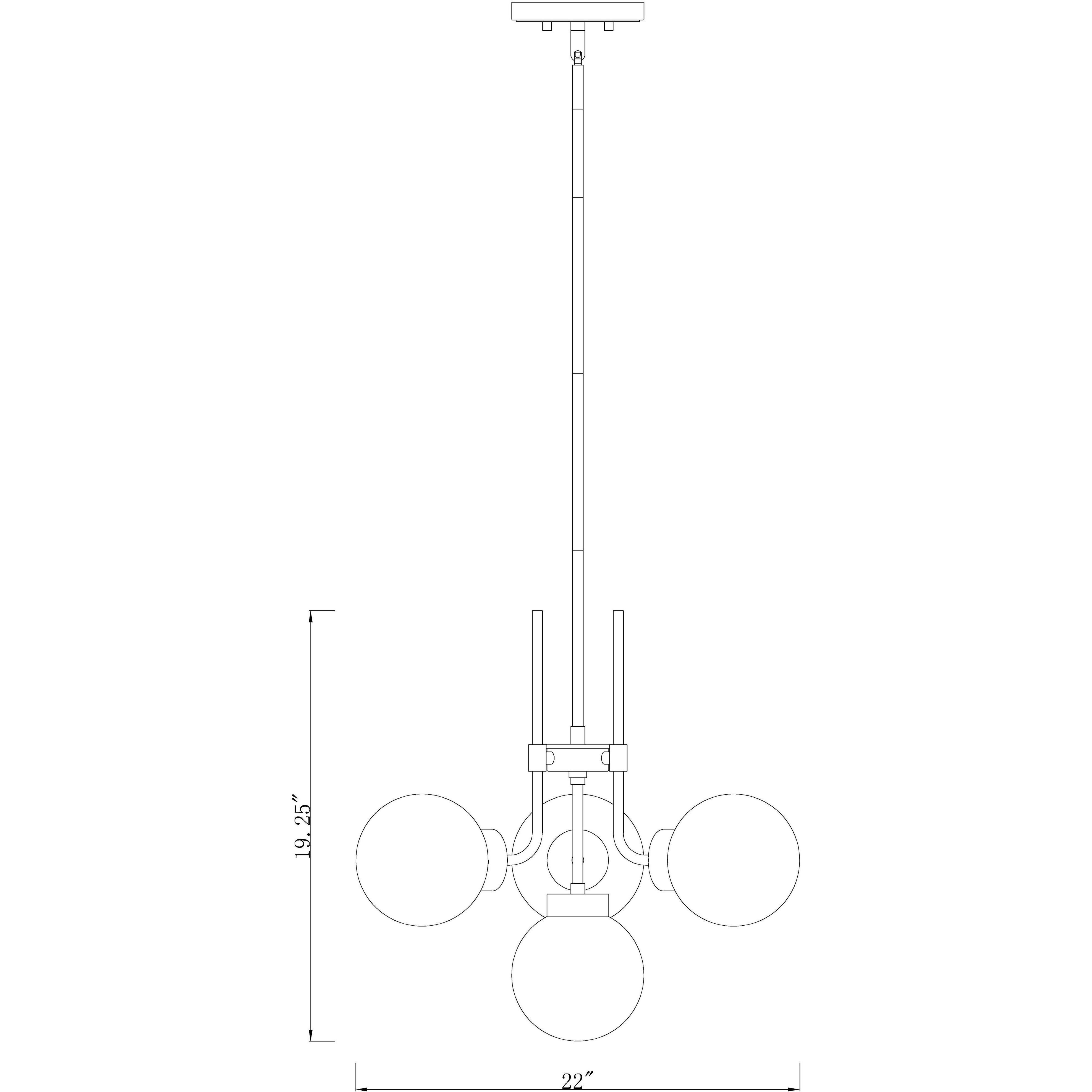 Parsons 4 Light 22 inch Matte Black and Brushed Nickel Chandelier Ceiling Light