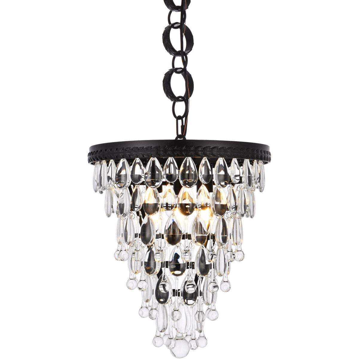 Nordic 3 Light 13 inch Black Pendant Ceiling Light