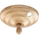 Miscellaneous Aged Silver Leaf Fan Light Kit Bowl Cap