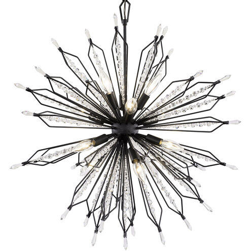 Orbital 12 Light 28 inch Carbon Pendant Ceiling Light