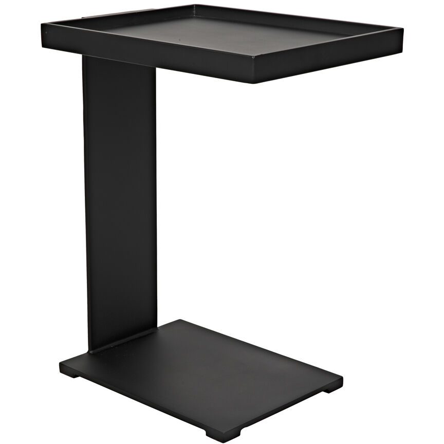 Ledge 24.5 X 18.5 inch Matte Black Side Table