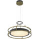 Levitation LED 19 inch Soft Brass And Sand Coal Pendant Ceiling Light