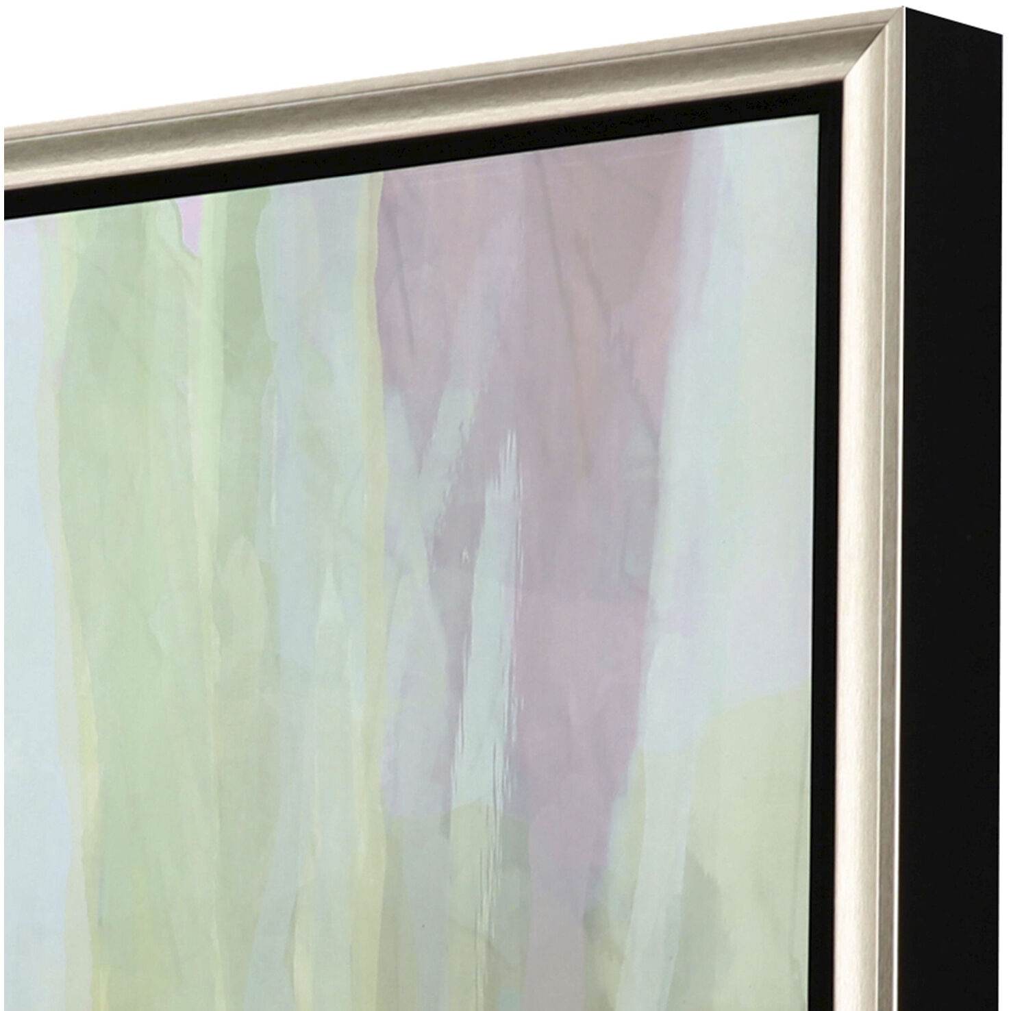 Passive I Blue and Green and Pink and Turquoise Framed Art