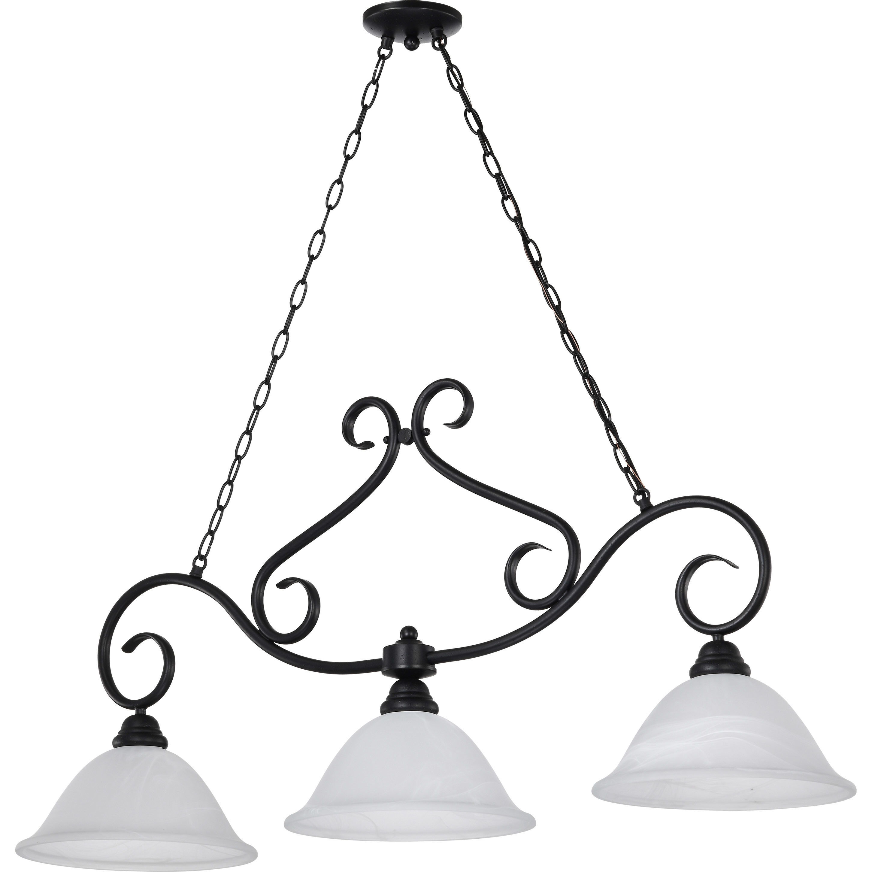Castillo 3 Light 11.75 inch Textured Black Chandelier Ceiling Light