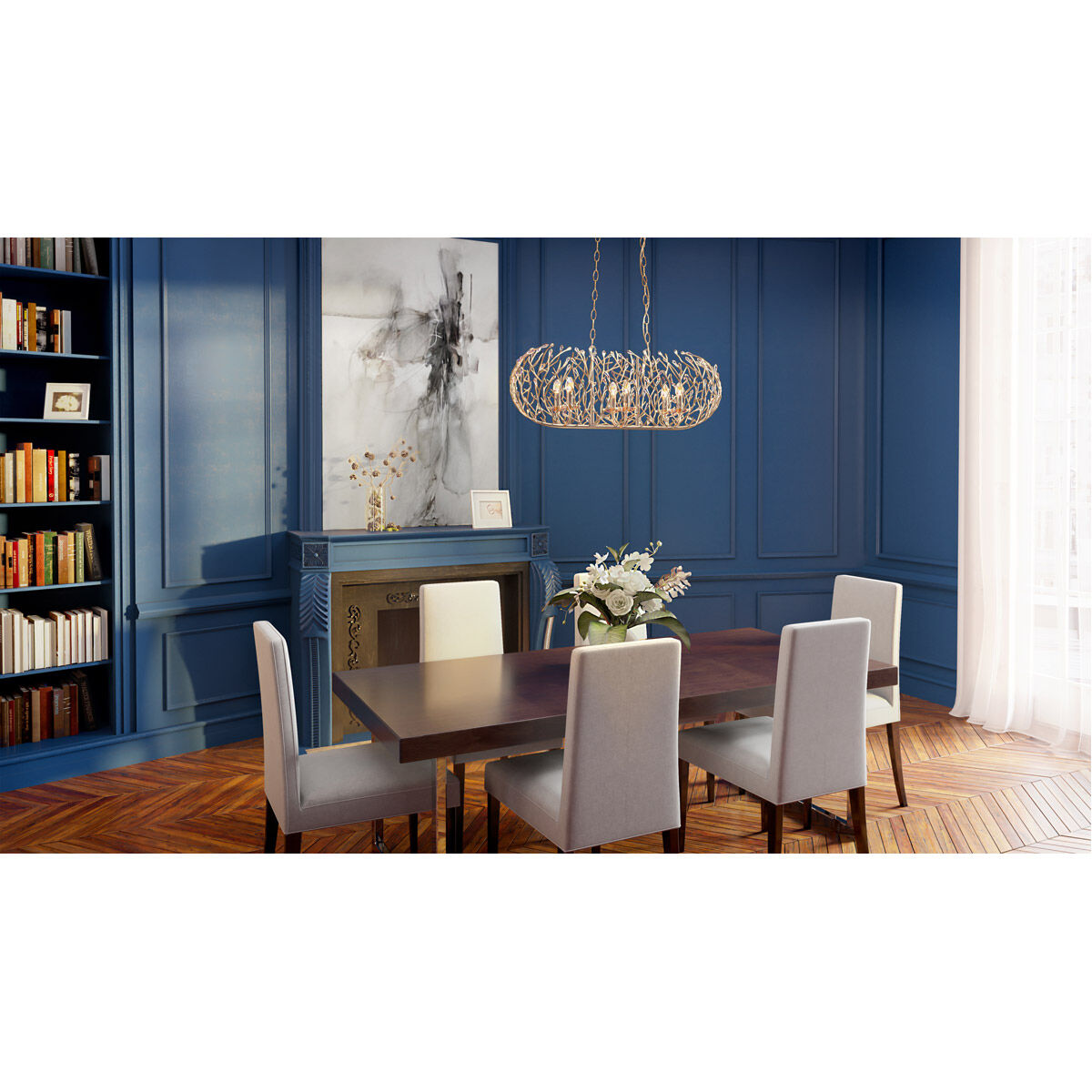 Bask Linear Pendant Ceiling Light in 6