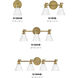 Arti 4 Light 32 inch Heritage Brass Vanity Light Wall Light