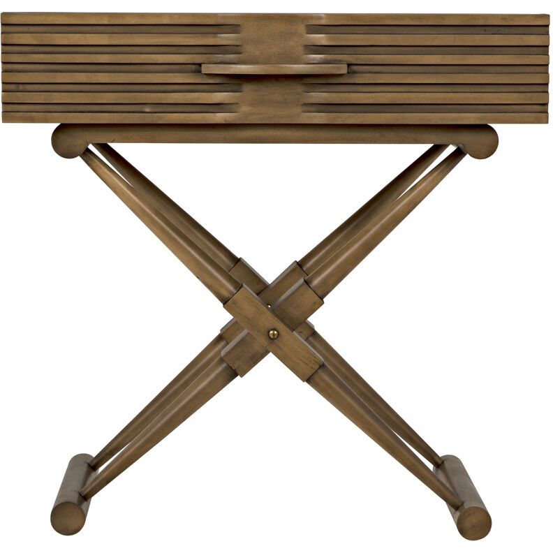 Zanta 28 X 28 inch Saddle Brown Side Table