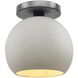 Radiance LED 10 inch Matte White and Champagne Gold and Brushed Nickel Semi Flush Ceiling Light