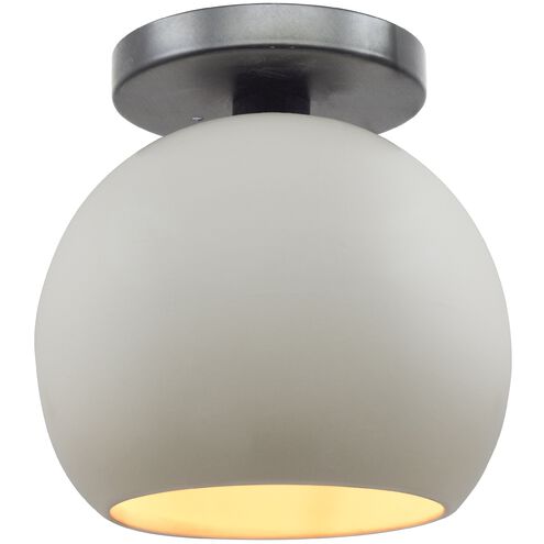 Radiance LED 10 inch Matte White and Champagne Gold and Brushed Nickel Semi Flush Ceiling Light