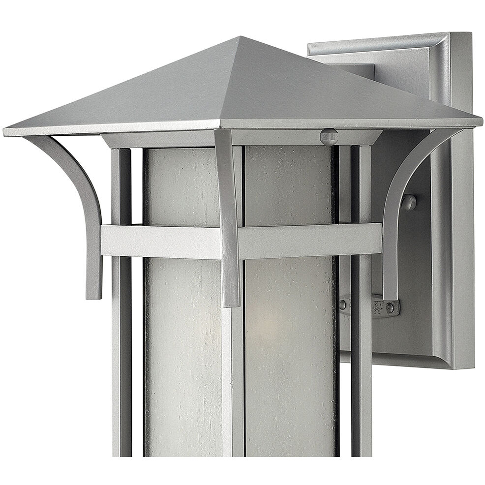 Estate Series Harbor Outdoor Wall Mount Lantern in Titanium, Small