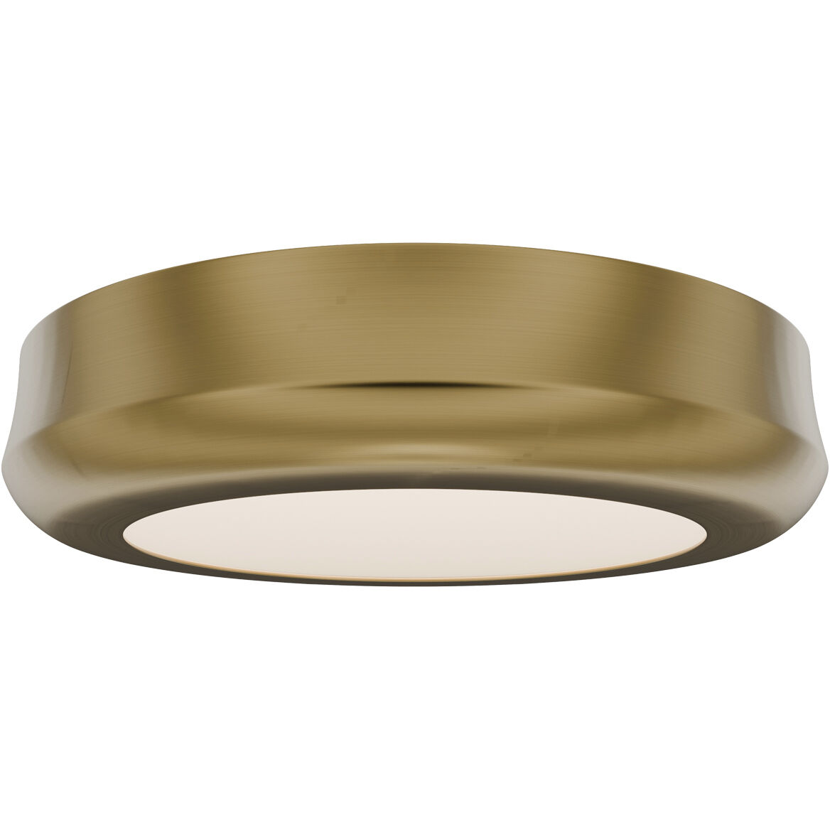 Parthenon LED 5 inch Aged Brass Flush Mount Ceiling Light in 2700K, dweLED