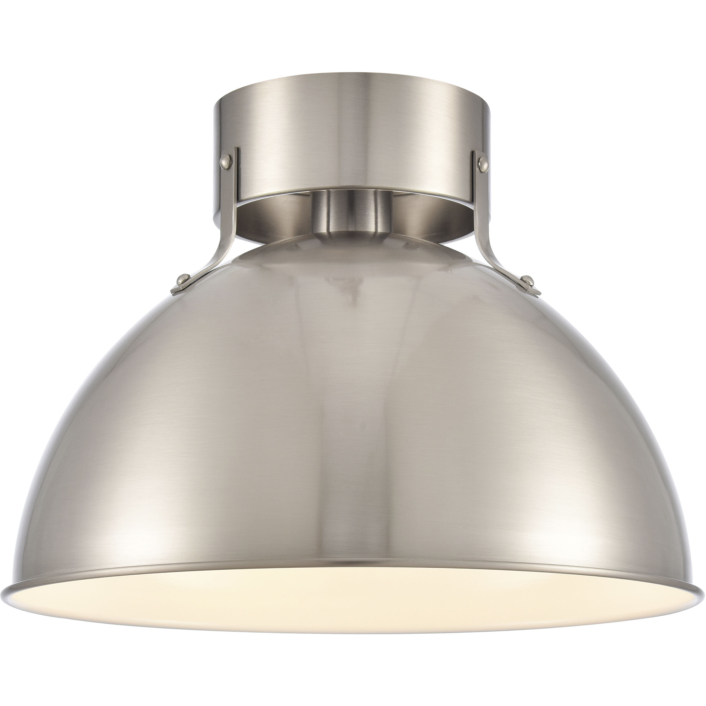 Zayne 1 Light 12 inch Brushed Nickel Semi Flush Mount Ceiling Light