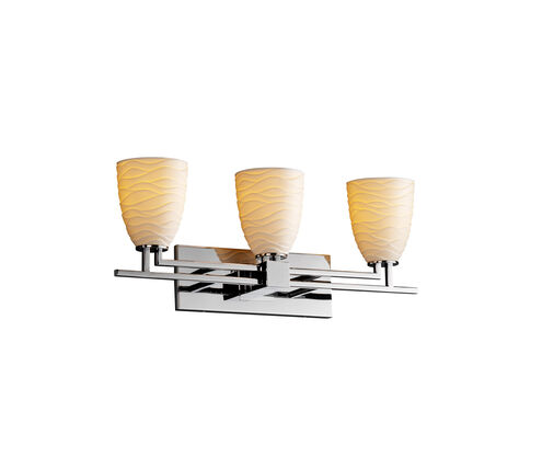 Limoges LED 26 inch Polished Chrome Bath Bar Wall Light in 2100 Lm LED, Waterfall, Cylinder with Flat Rim, Aero