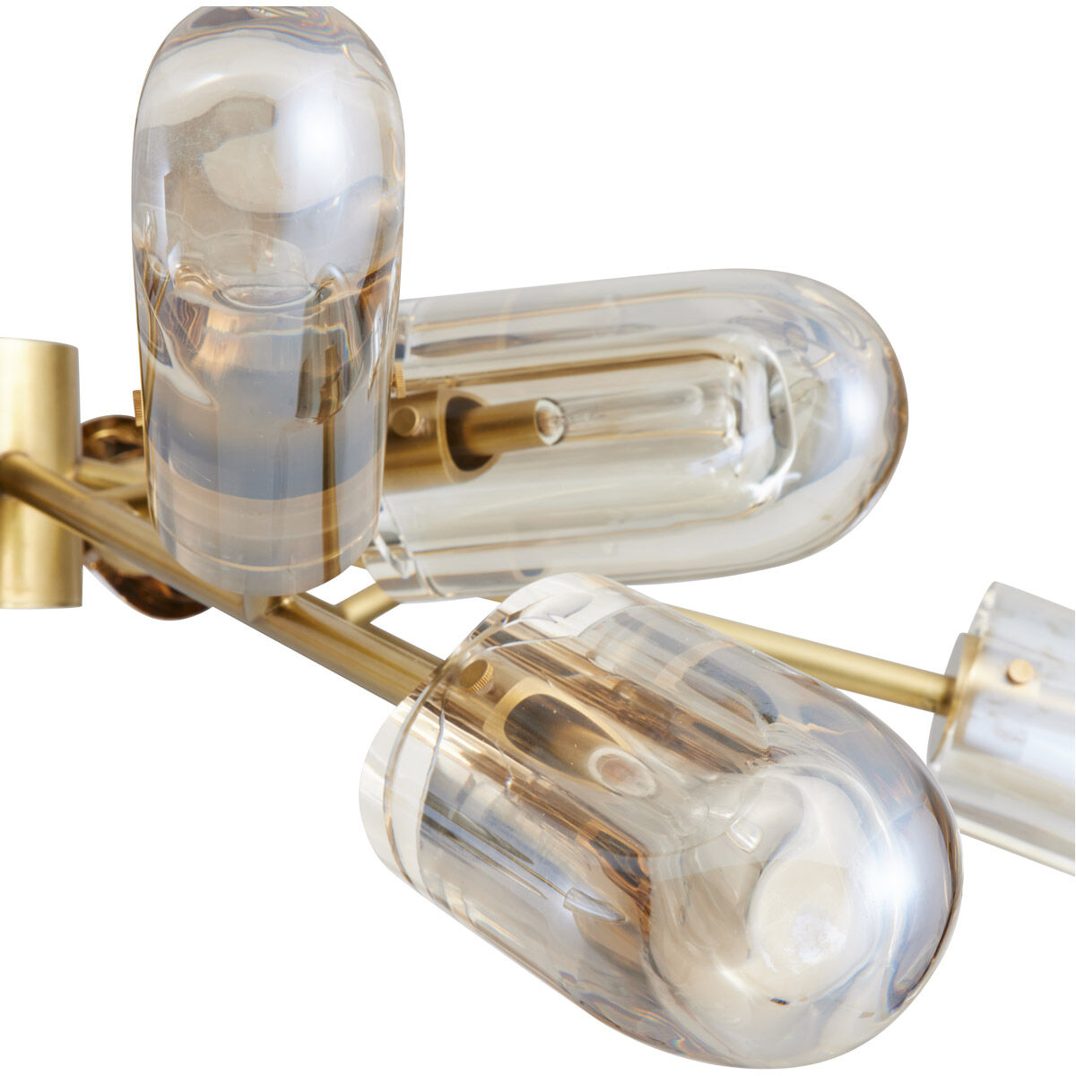 Javier 12 Light 44 inch Champagne and Antique Brass Chandelier Ceiling Light
