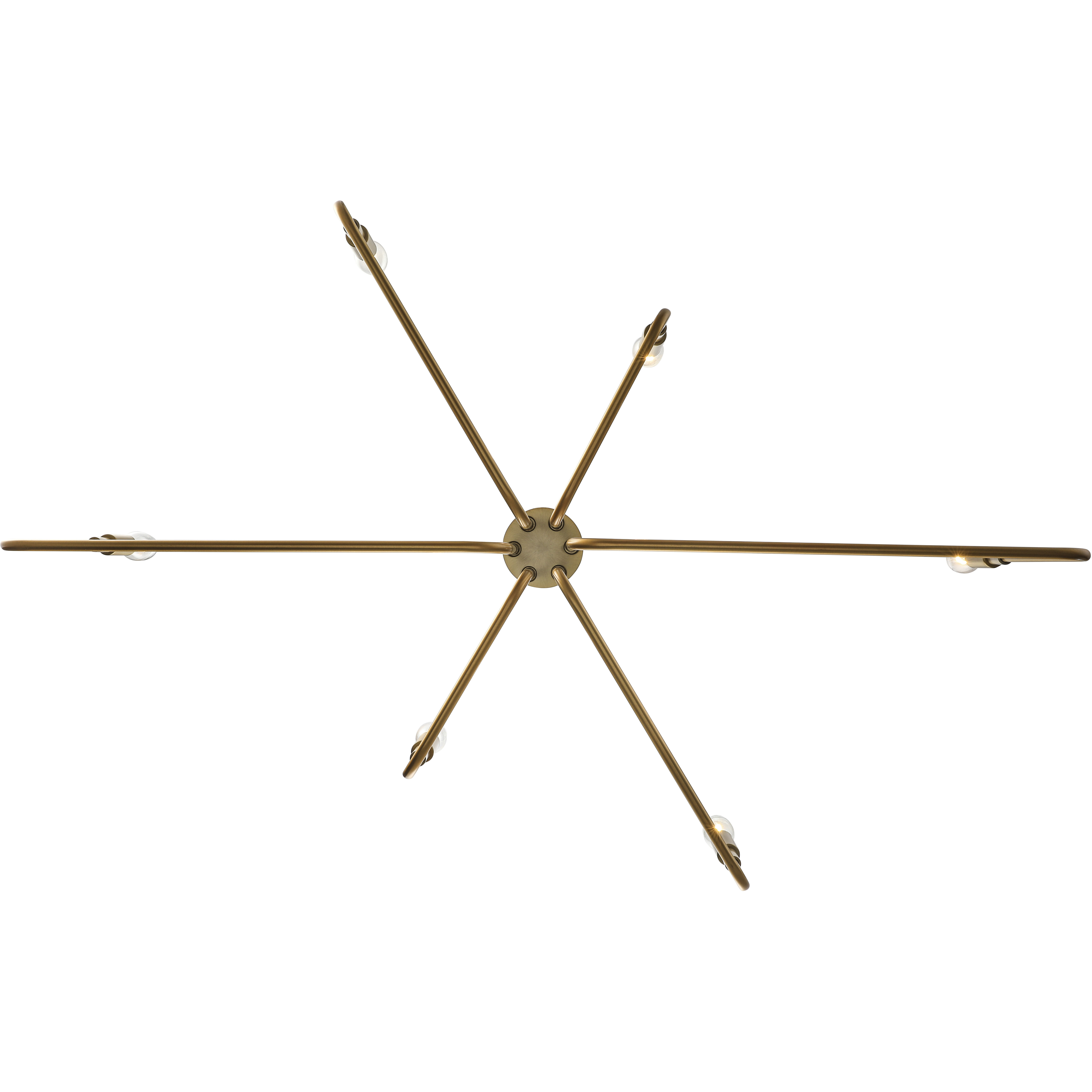 Juniper 6 Light 36 inch Antique Gold Chandelier Ceiling Light