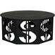 Dollar 39 X 39 inch Matte Black Coffee Table