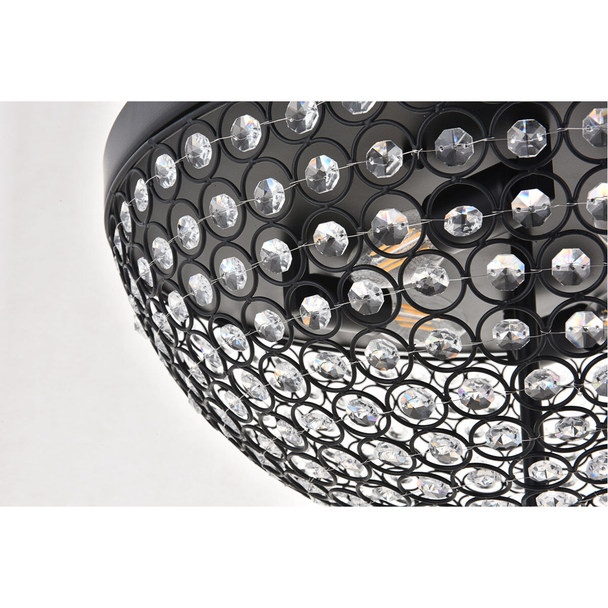 Taye 4 Light 18 inch Matte Black Flush Mount Ceiling Light