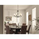 Homestead Vetivene 6 Light 29 inch Textured Black Chandelier Ceiling Light, Vetivene