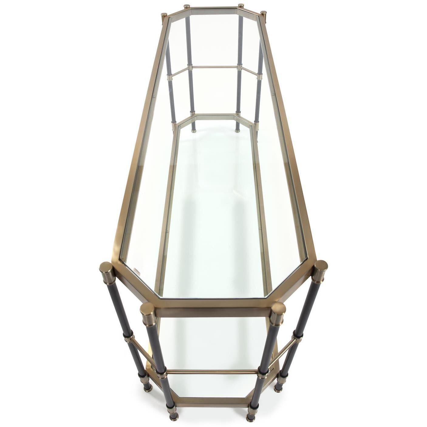 Graham 64.25 inch Black/Gold Console Table