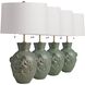 Grenouille 27.5 inch 60 watt Dark Moss and Antique Brass Table Lamp Portable Light