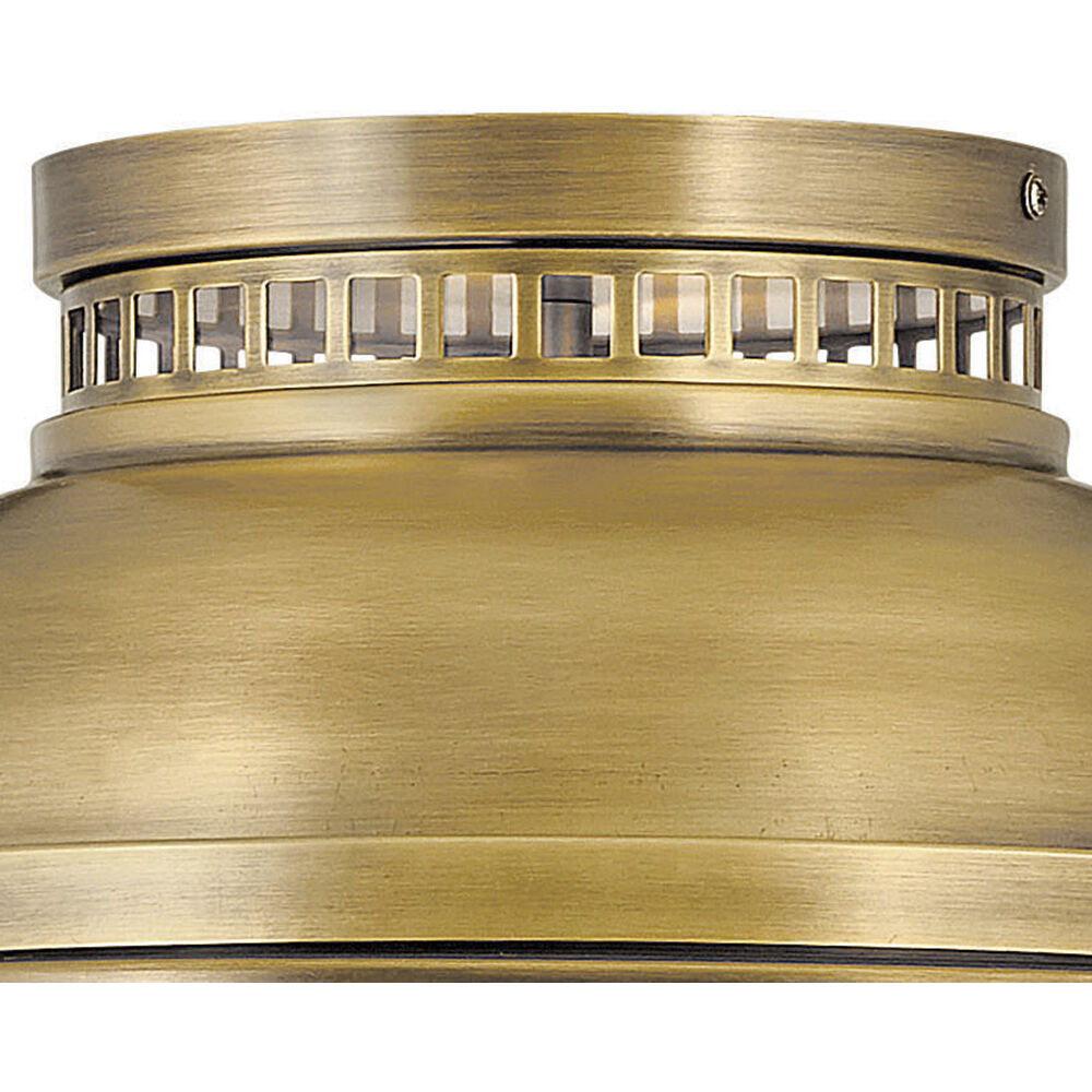 Emery 2 Light 12.75 inch Heritage Brass Indoor Flush Mount Ceiling Light