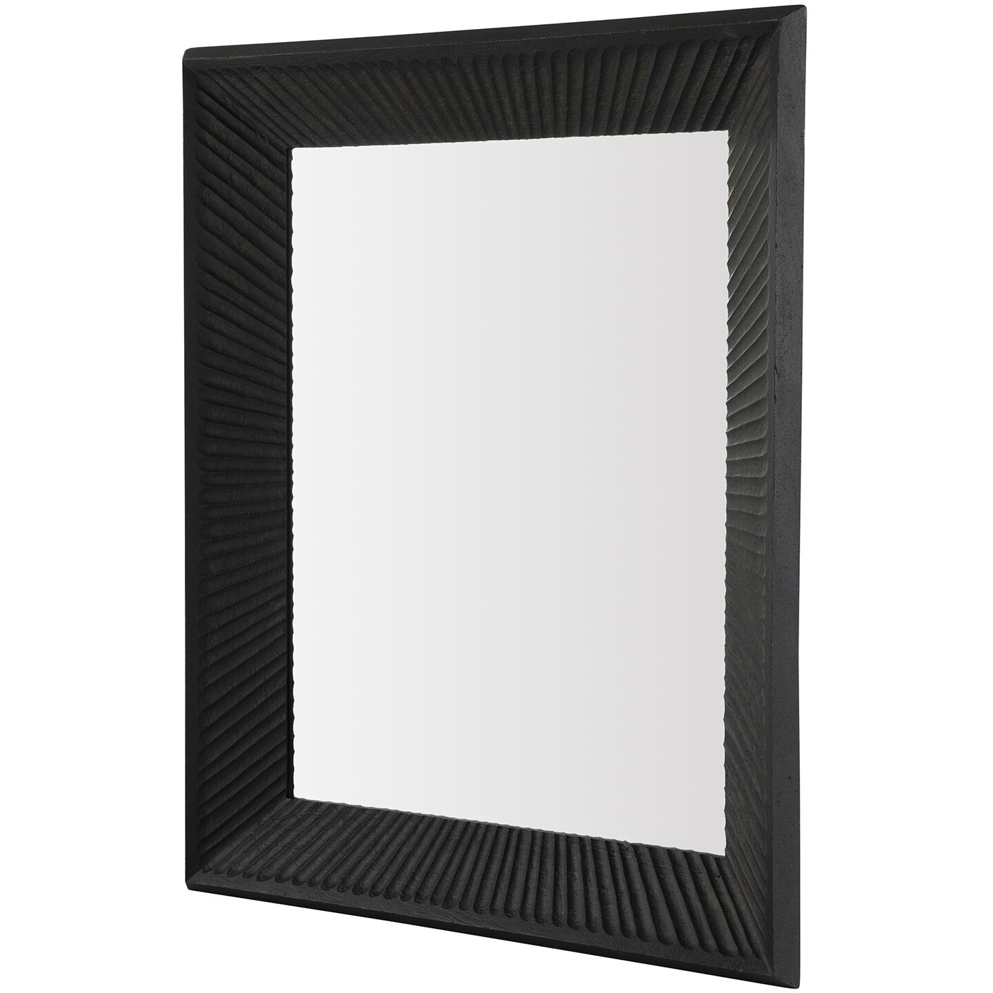 Aldrich 48 X 40 inch Textured Charcoal / Clean Mirror Mirror