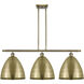 Ballston Dome 3 Light 39 inch Antique Brass Island Light Ceiling Light