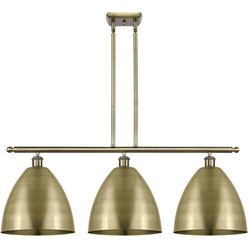 Ballston Dome 3 Light 39 inch Antique Brass Island Light Ceiling Light