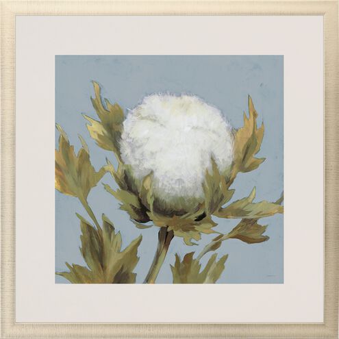 Florals Collection Champagne Gold Block Contemporary Framed Art