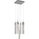 Canada 5 Light 13.78 inch Chrome Chandelier Ceiling Light
