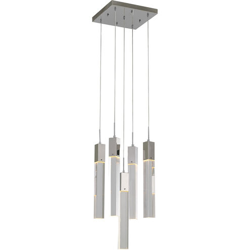 Canada 5 Light 13.78 inch Chrome Chandelier Ceiling Light