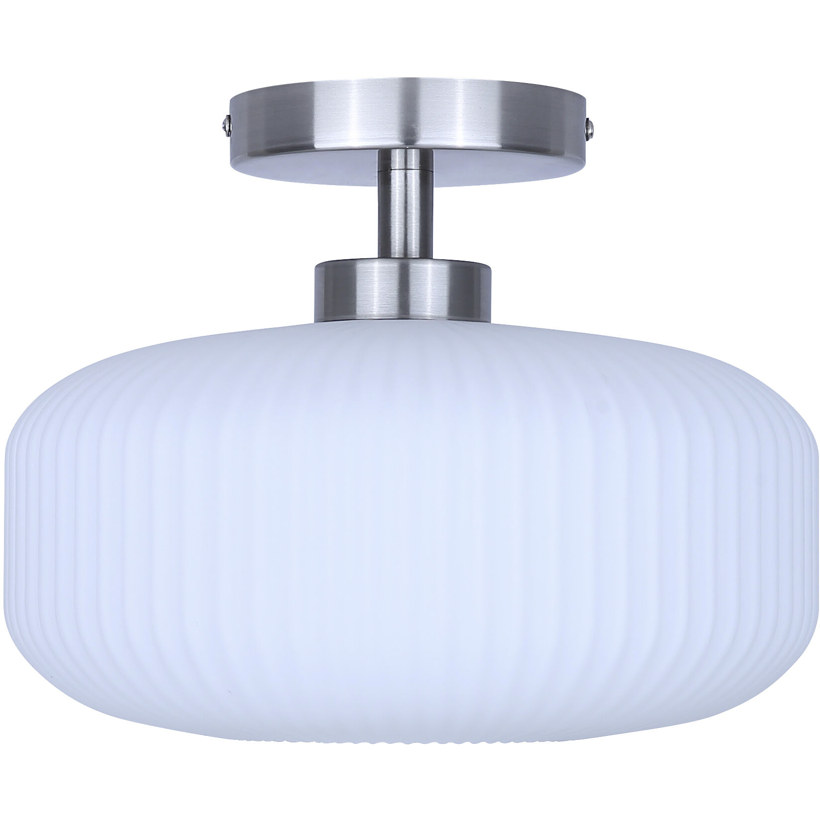 Mallory 1 Light 10.5 inch Brushed Nickel Flush Mount Ceiling Light