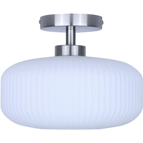 Mallory 1 Light 10.5 inch Brushed Nickel Flush Mount Ceiling Light