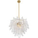 Regent 9 Light 23 inch Legacy Brass Chandelier Ceiling Light in Clear Crackled Glass
