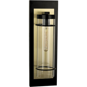 Colantro 1 Light 27.56 inch Matte Black and Brushed Gold Outdoor Wall Sconce