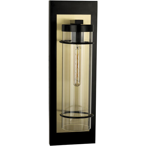 Colantro 1 Light 27.56 inch Matte Black and Brushed Gold Outdoor Wall Sconce
