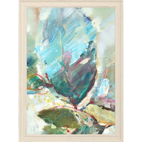 Florals Collection Distressed Ivory Wood Framed Art